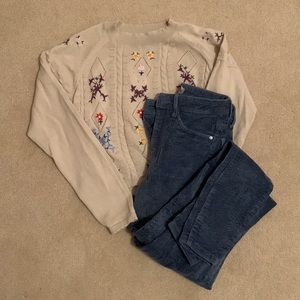 Blue Corduroy Jeans